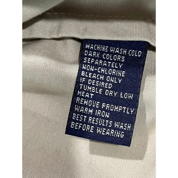 VTG NWT Chaps Ralph Lauren Jacket Mens Beige Cotton Zip Golf Crest L 90s Y2K - Picture 6 of 8
